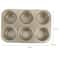 Kitchen Details Pro Series 6 Cup Muffin Pan with Diamond Base